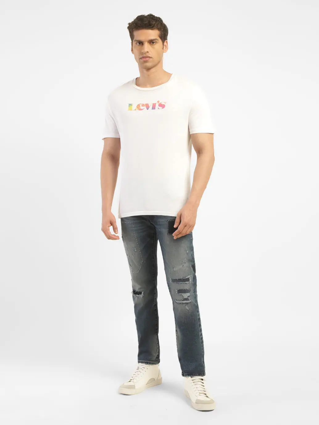 Men's 511 Blue Slim Fit Mid Rise Jeans 7