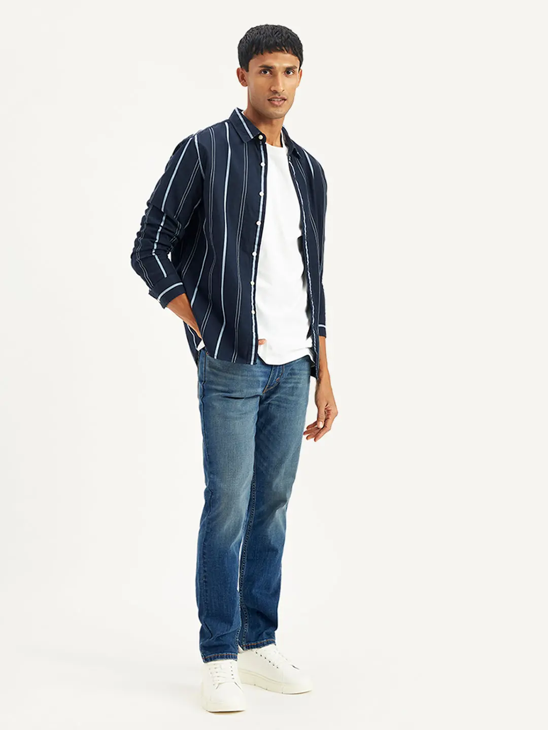 Men's 511 Blue Slim Fit Mid Rise Jeans 1