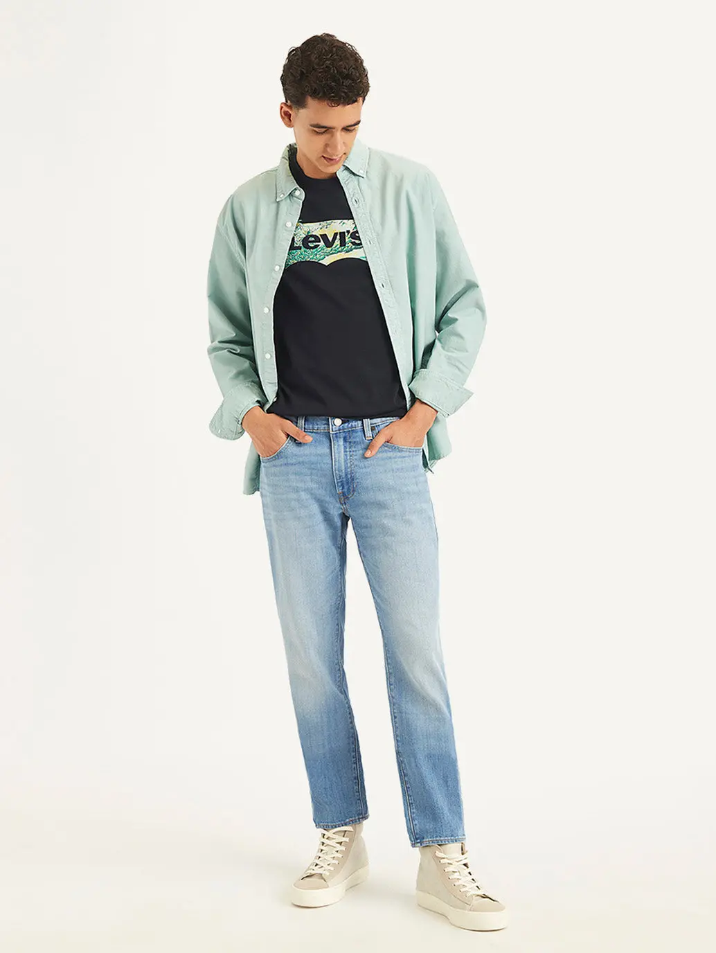 Men's 511 Light Blue Slim Fit Mid Rise Jeans 1