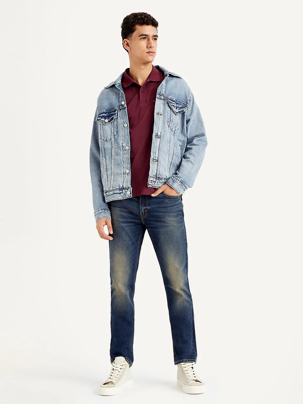 Men's 511 Navy Blue Slim Fit Mid Rise Jeans 1
