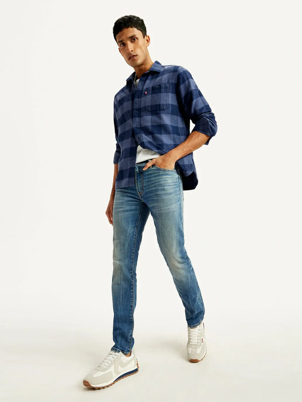 Men's 511 Blue Slim Fit Mid Rise Jeans 1