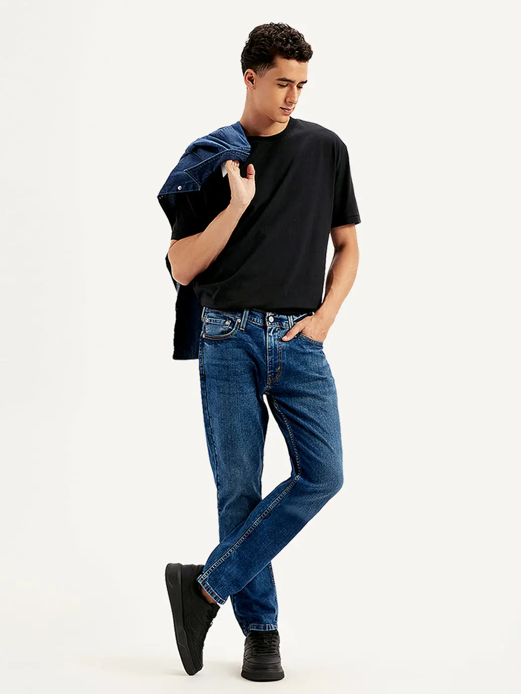 Men's 511 Blue Slim Fit Mid Rise Jeans 1