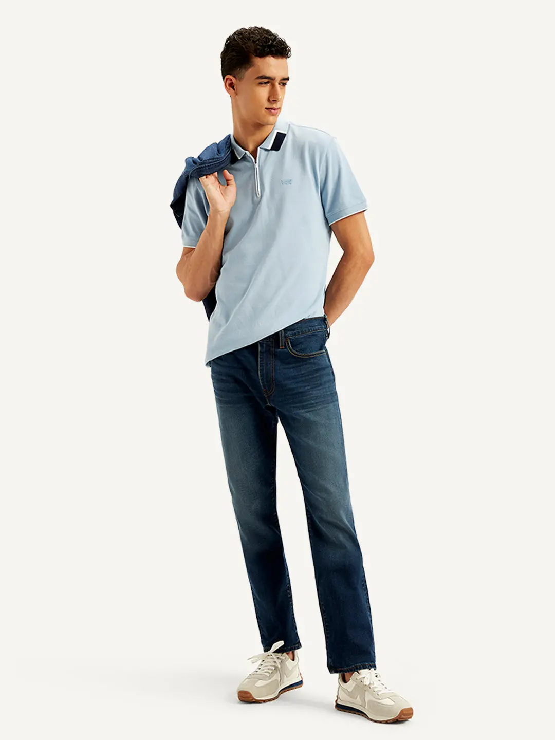 Men's 511 Navy Blue Slim Fit Mid Rise Jeans 1