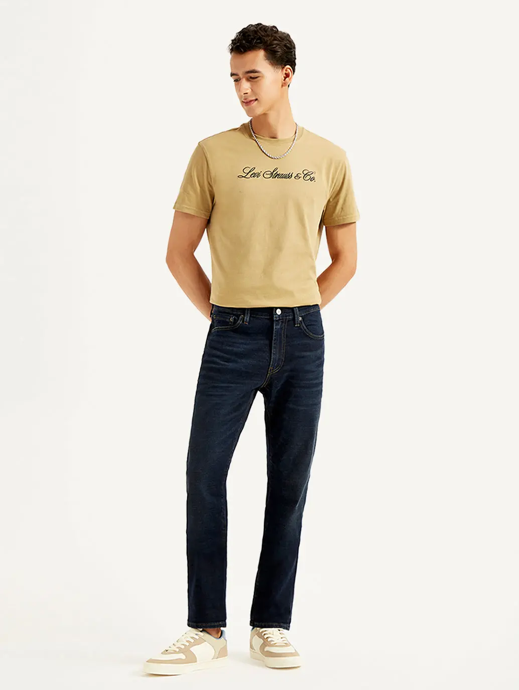 Men's 511 Navy Blue Slim Fit Mid Rise Jeans 1
