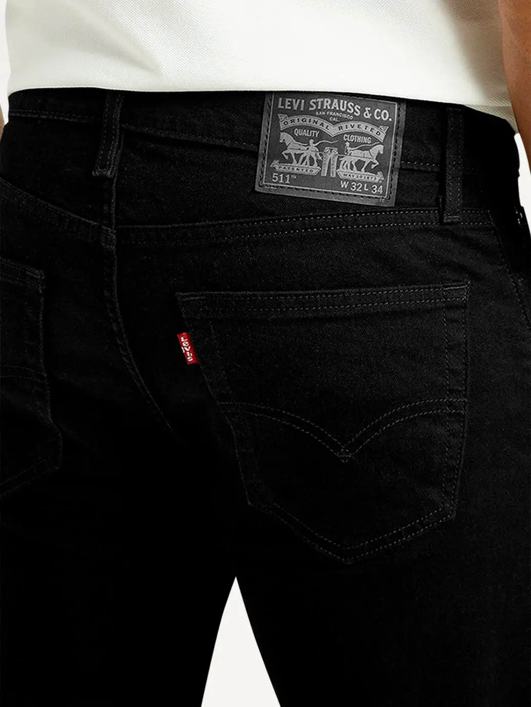 Men's 511 Black Slim Fit Mid Rise Jeans 5