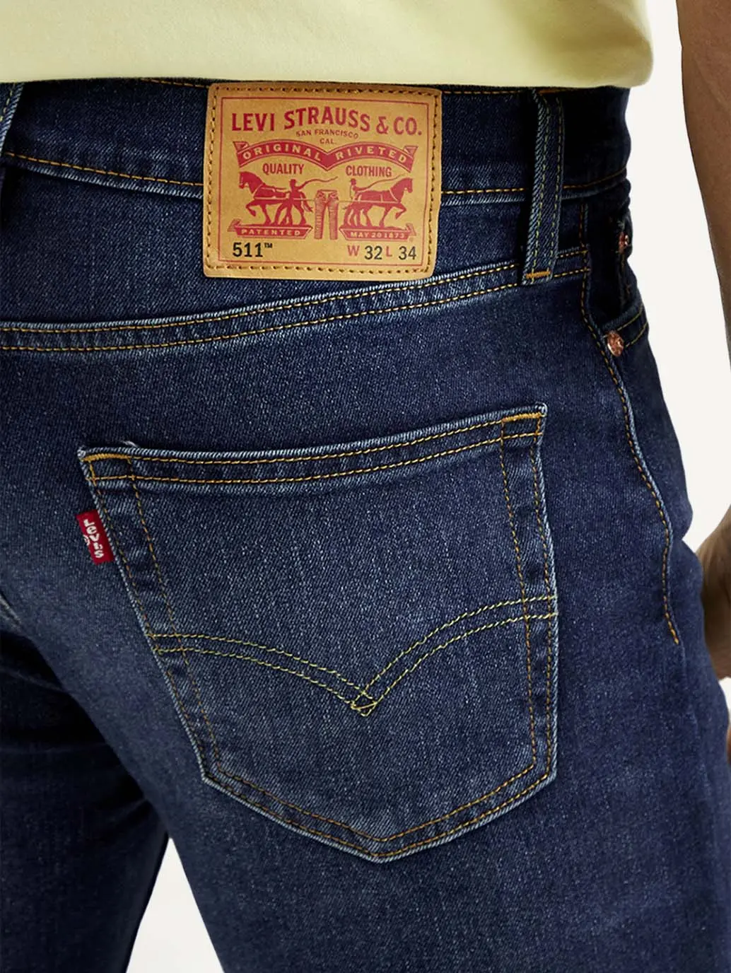 Men's 511 Navy Slim Fit Mid Rise Jeans 5