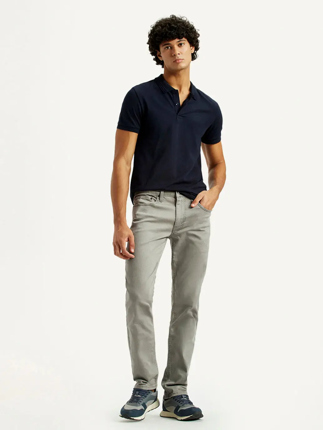 Men's 511 Grey Overdyed Slim Fit Mid Rise Jeans 1