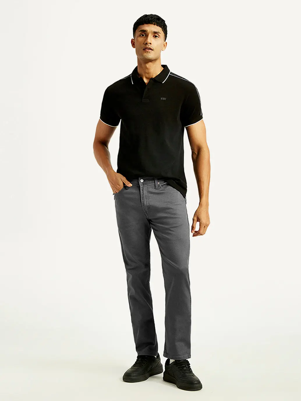 Men's 511 Charcoal Grey Overdyed Slim Fit Mid Rise Jeans 1