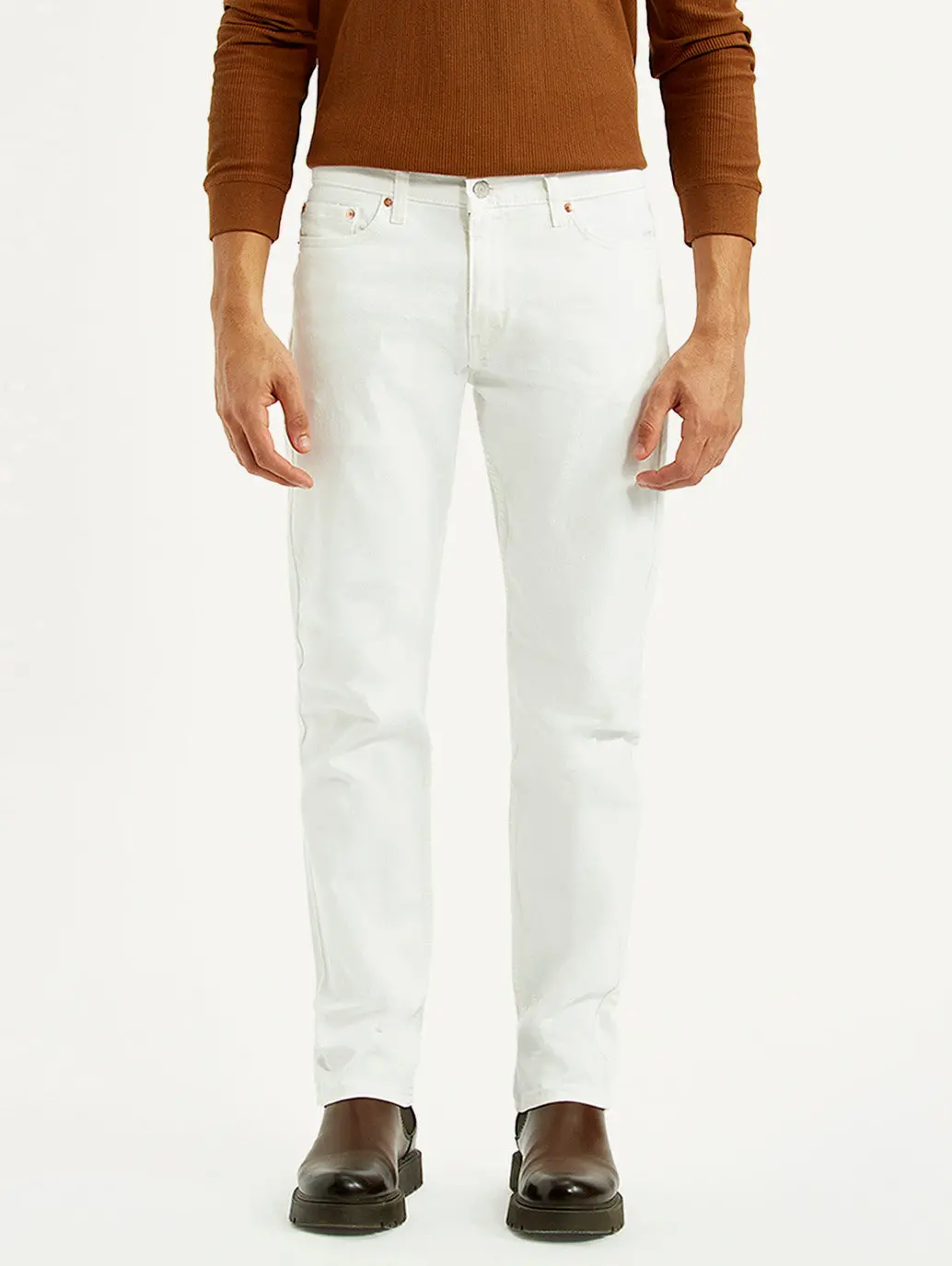 Men's 511 White Slim Fit Mid Rise Jeans 2