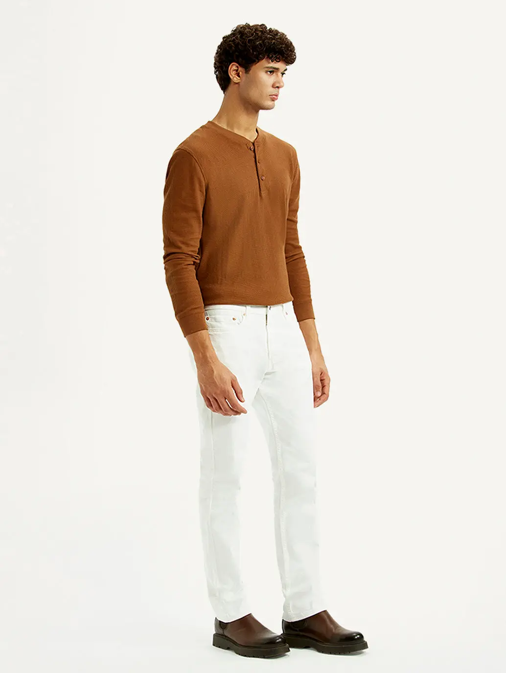 Men's 511 White Slim Fit Mid Rise Jeans 7