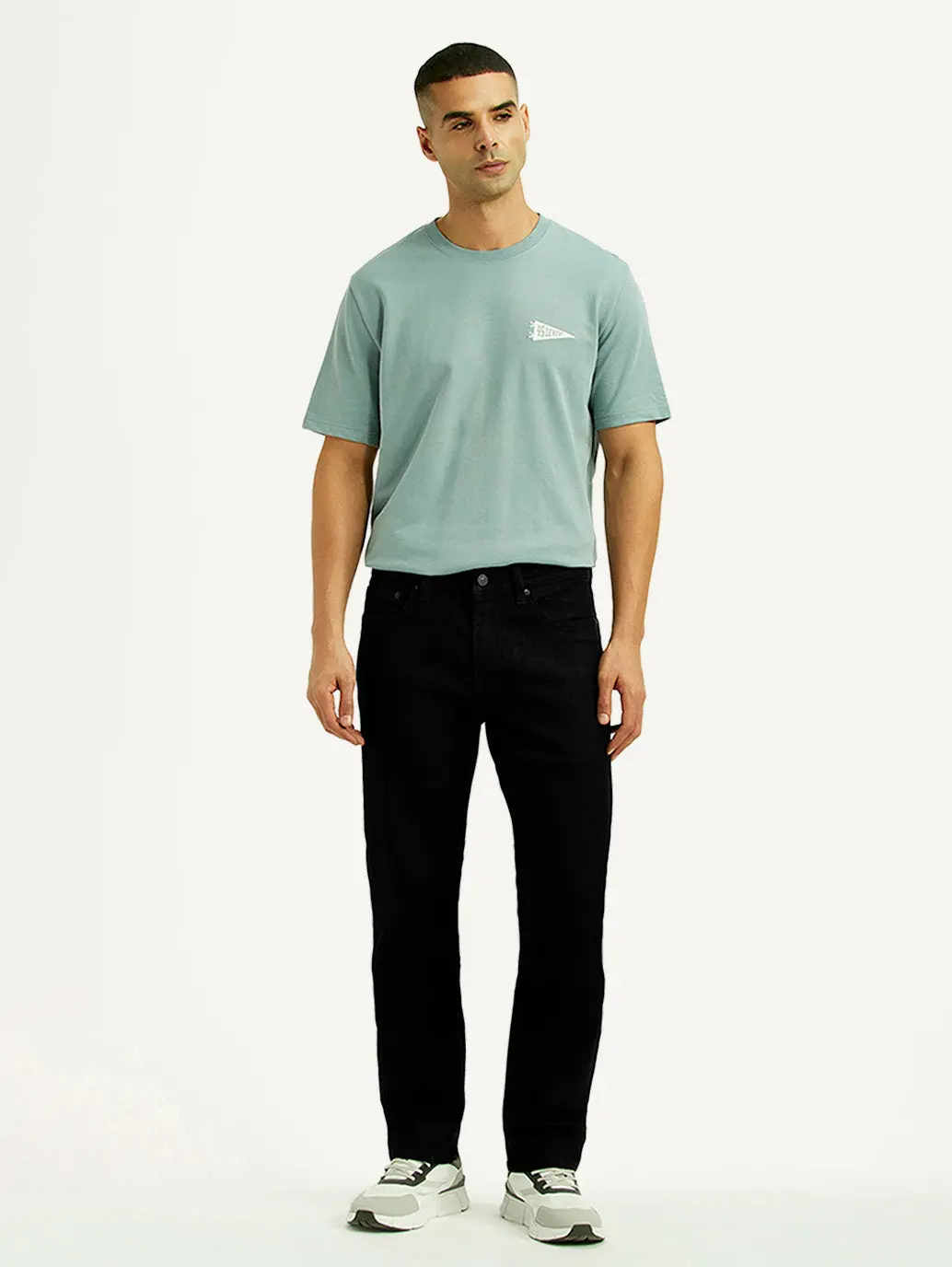 Men's Redloop 511 Black Slim Fit Mid Rise Linen Jeans 1