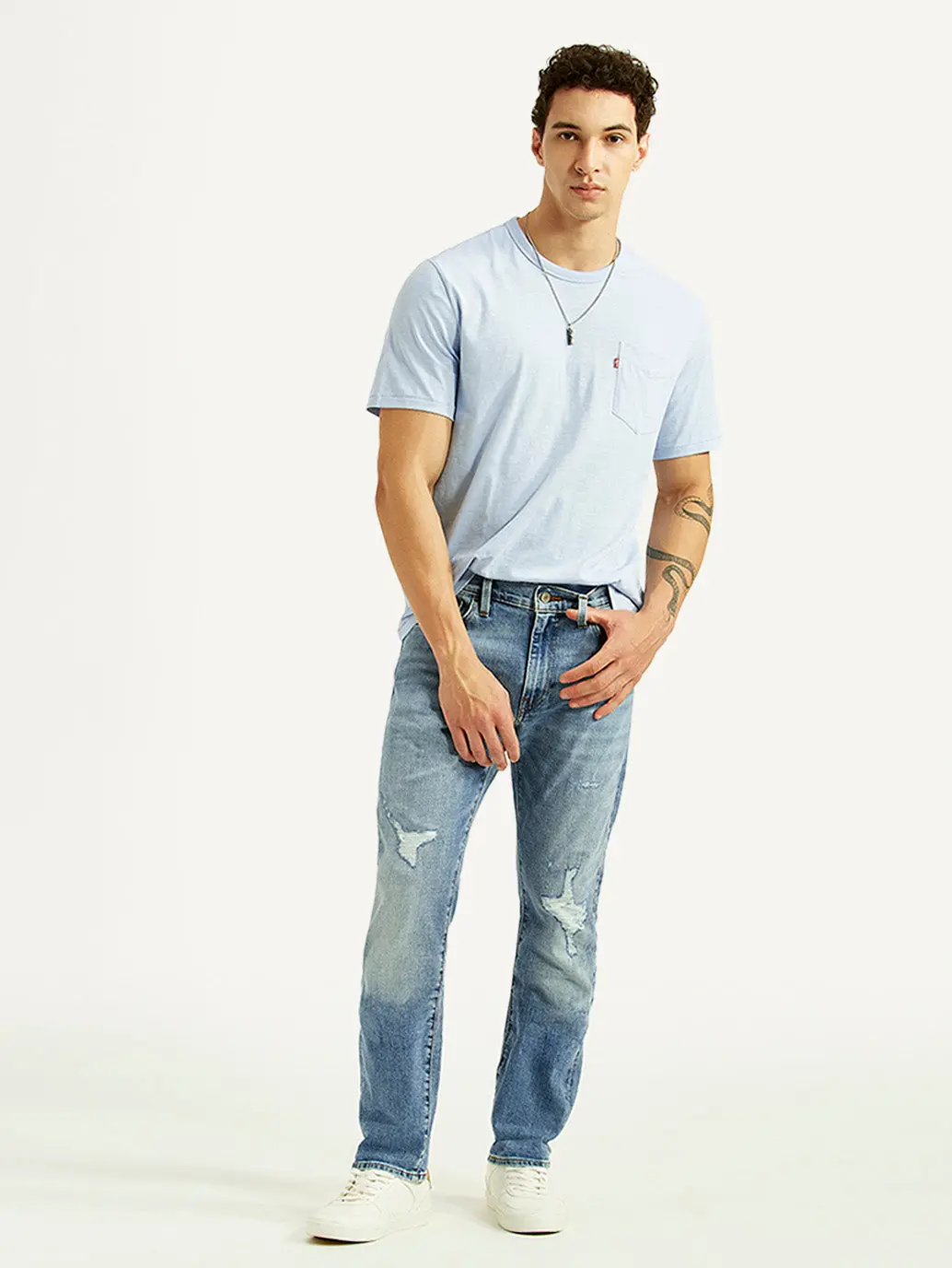 Men's 511 Blue Slim Fit Mid Rise Selvedge Jeans 1