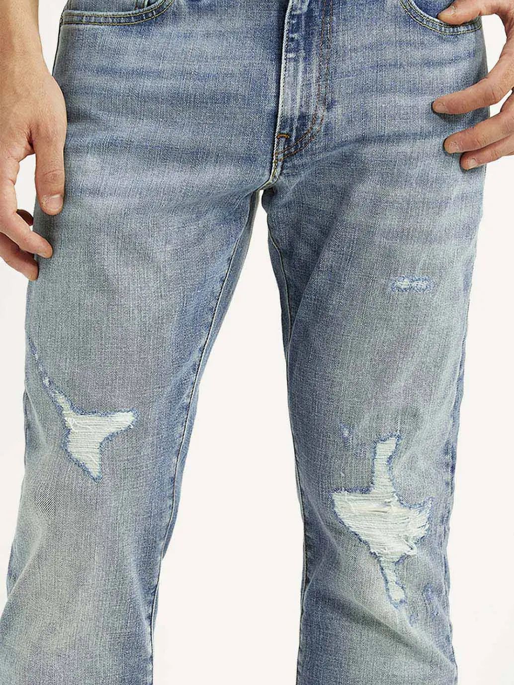 Men's 511 Blue Slim Fit Mid Rise Selvedge Jeans 5