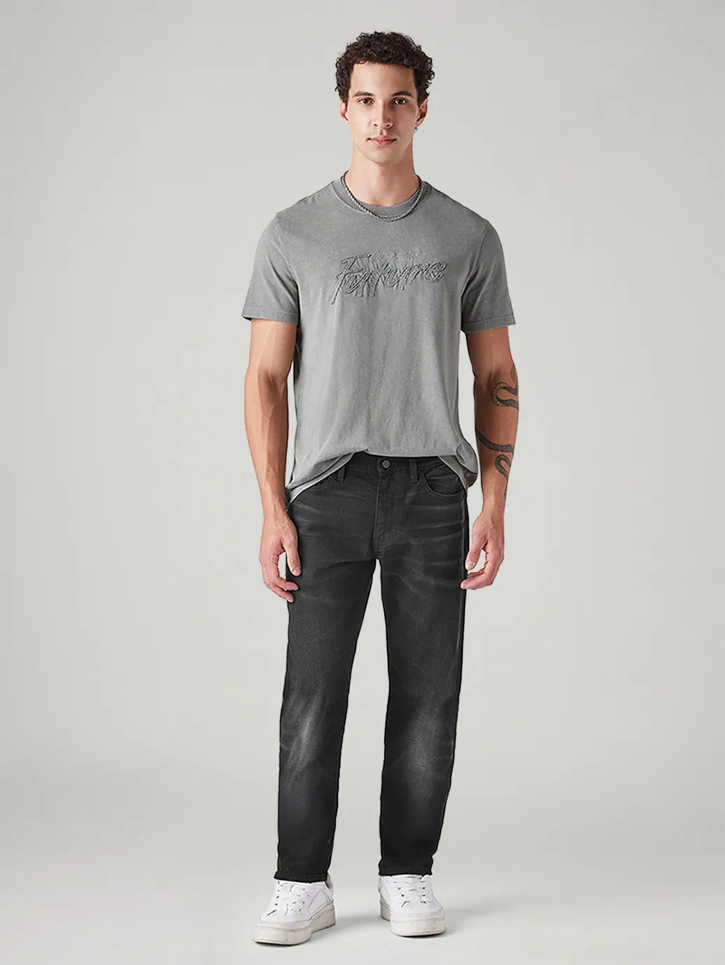 Men's 511 Charcoal Grey Slim Fit Mid Rise Selvedge Jeans 1
