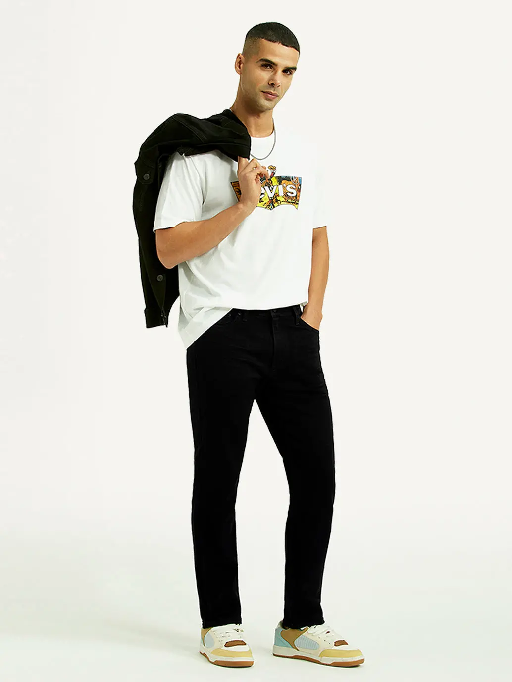 Men's 511 Black Slim Fit Mid Rise Kooltex Jeans 1