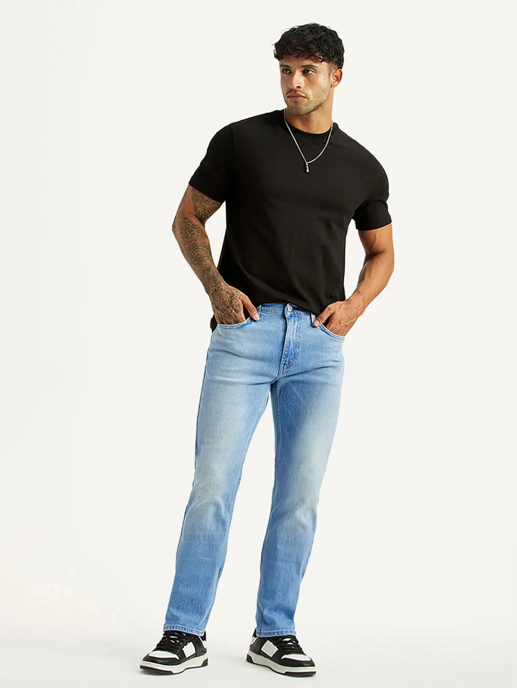 Men's 511 Light Blue Slim Fit Mid Rise Jeans 1