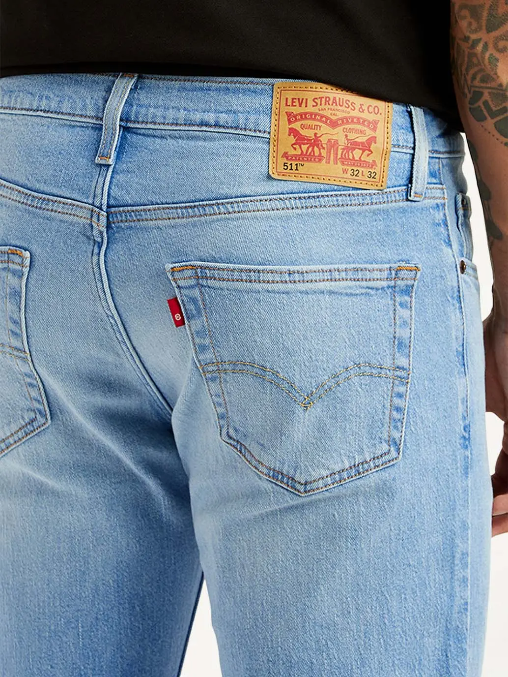 Men's 511 Light Blue Slim Fit Mid Rise Jeans 5