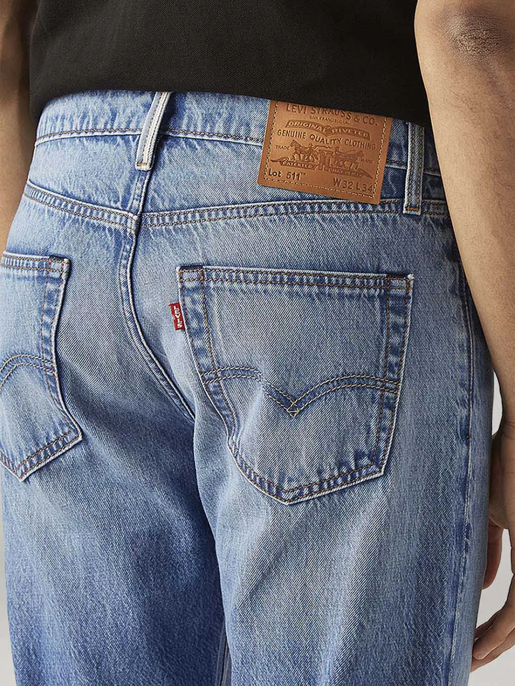 Men's 511 Blue Slim Fit Mid Rise Selvedge Jeans 5