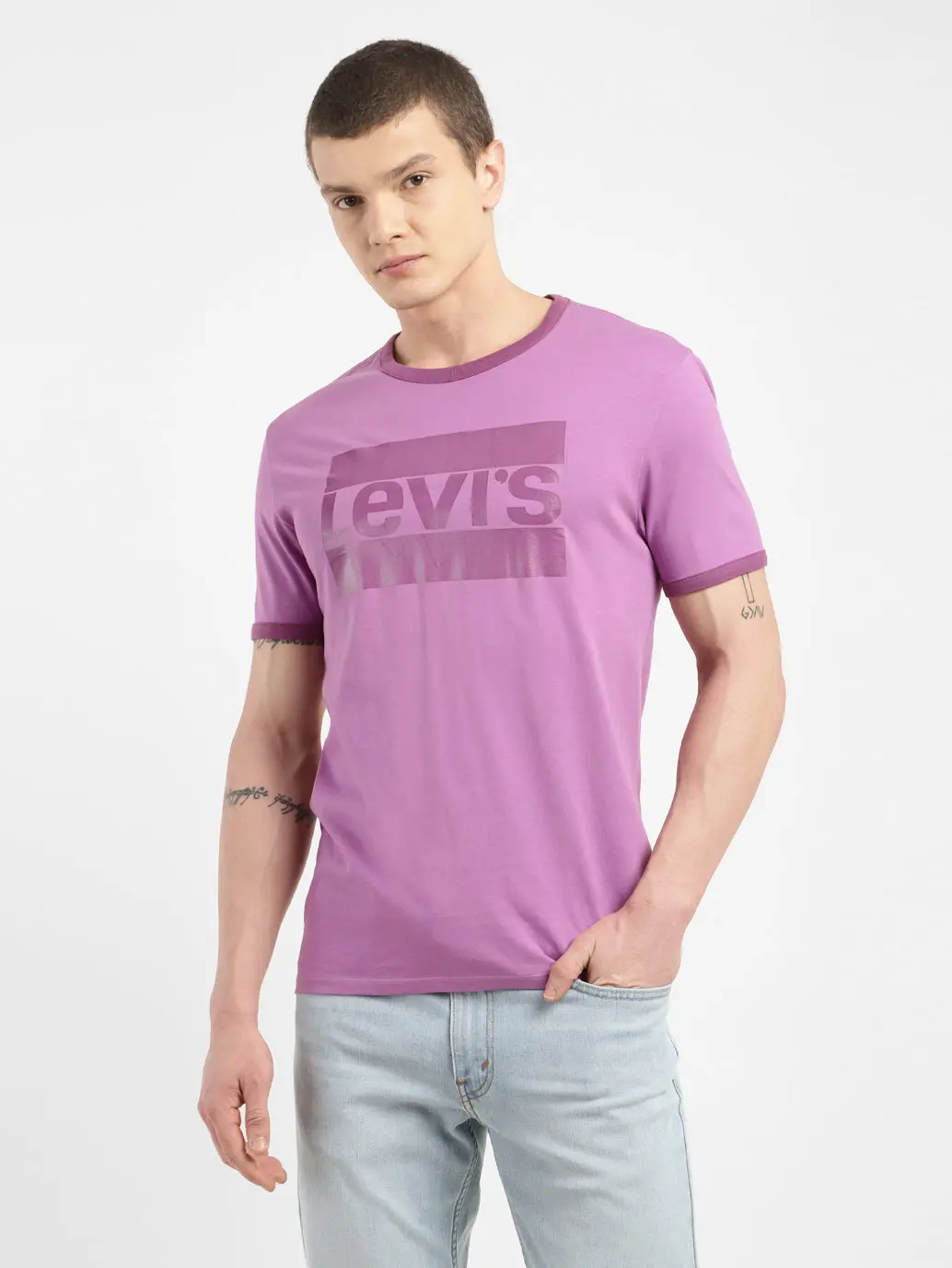 Men's Brand Logo Slim Fit T-Shirt 1