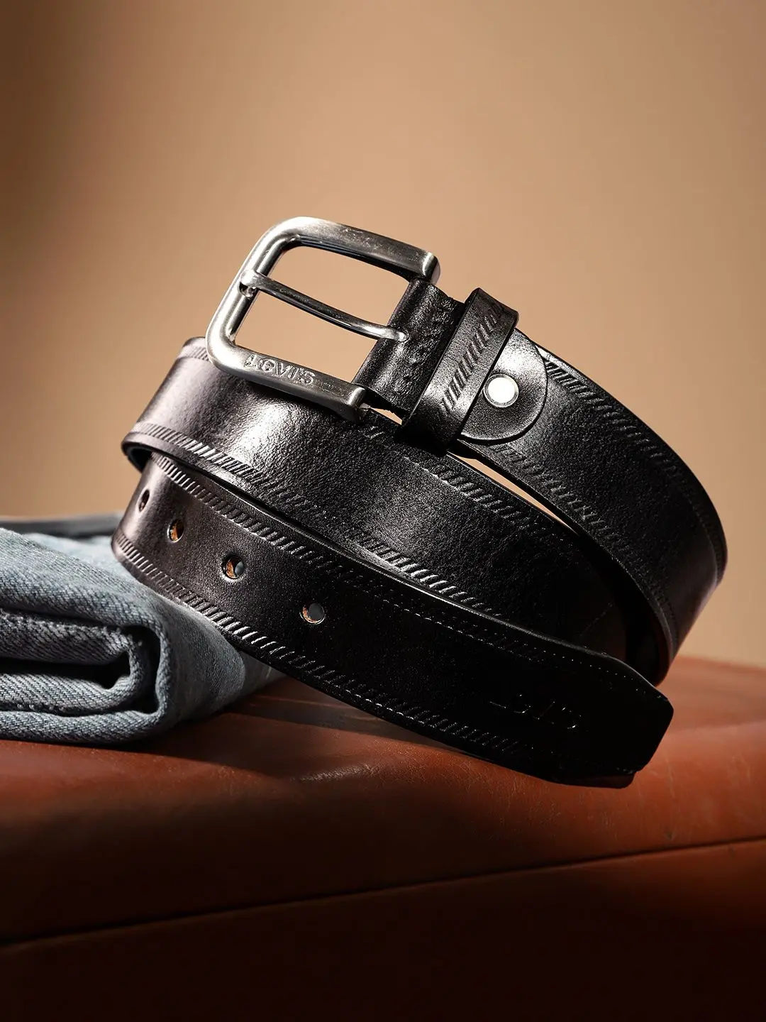 Men's Black Solid Belt 1