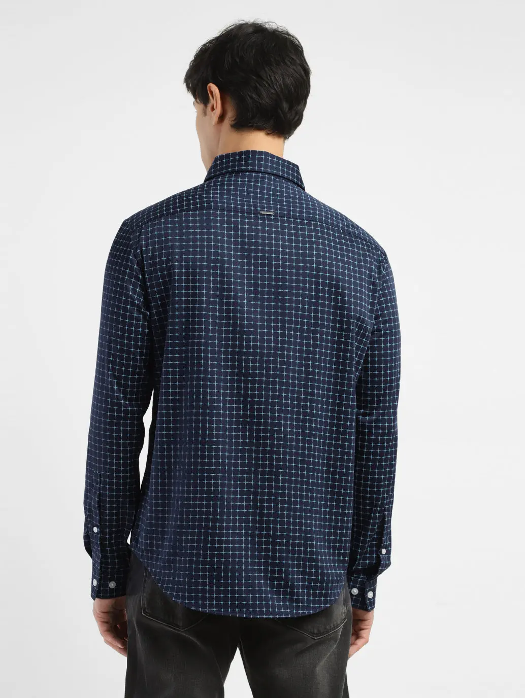 Men's Redloop Checkered Spread Collar Shirt 3