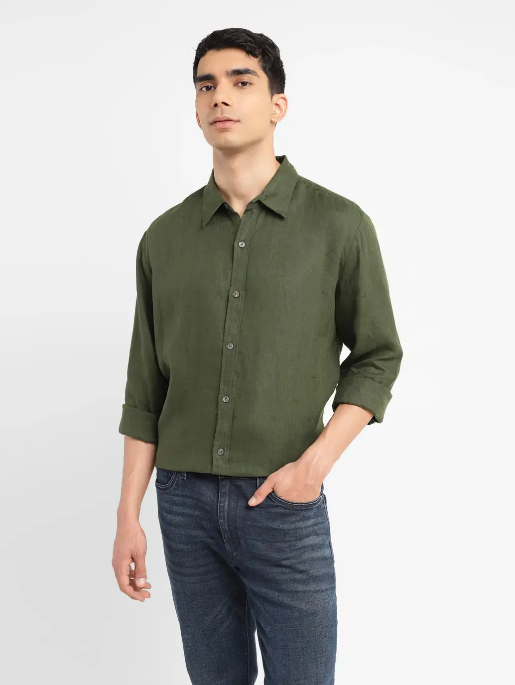 Men's Solid Slim Fit Shirt 1