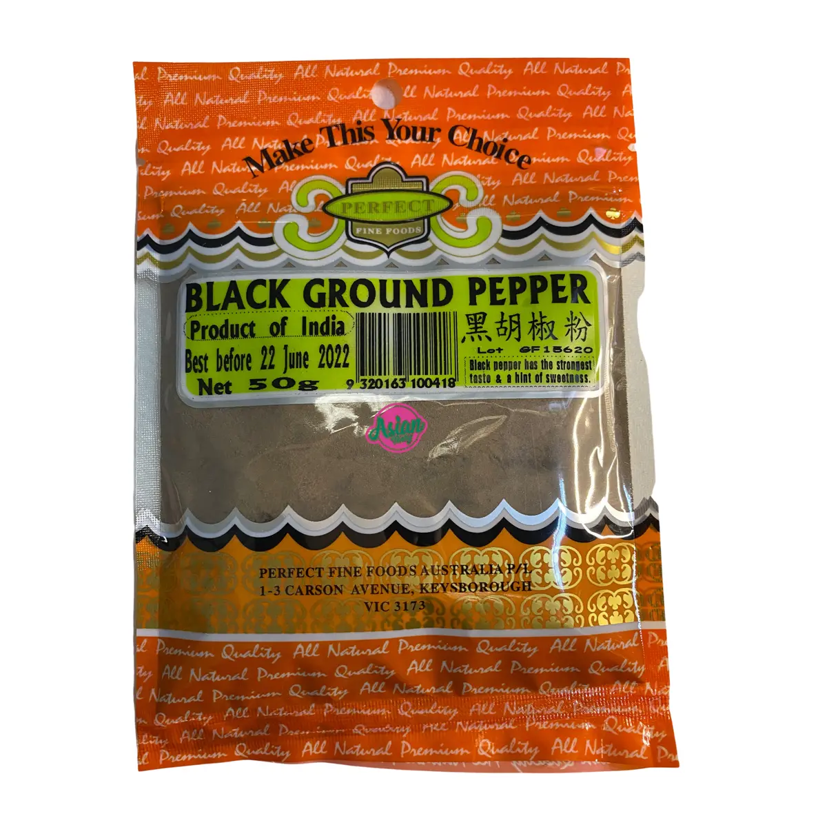 Perfect Fine Foods Black Pepper Ground 50G 1