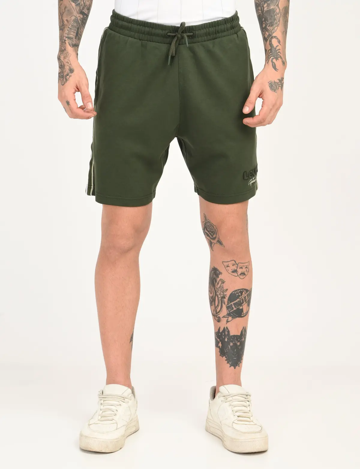Men's Dark Green Regular Fit Shorts 1
