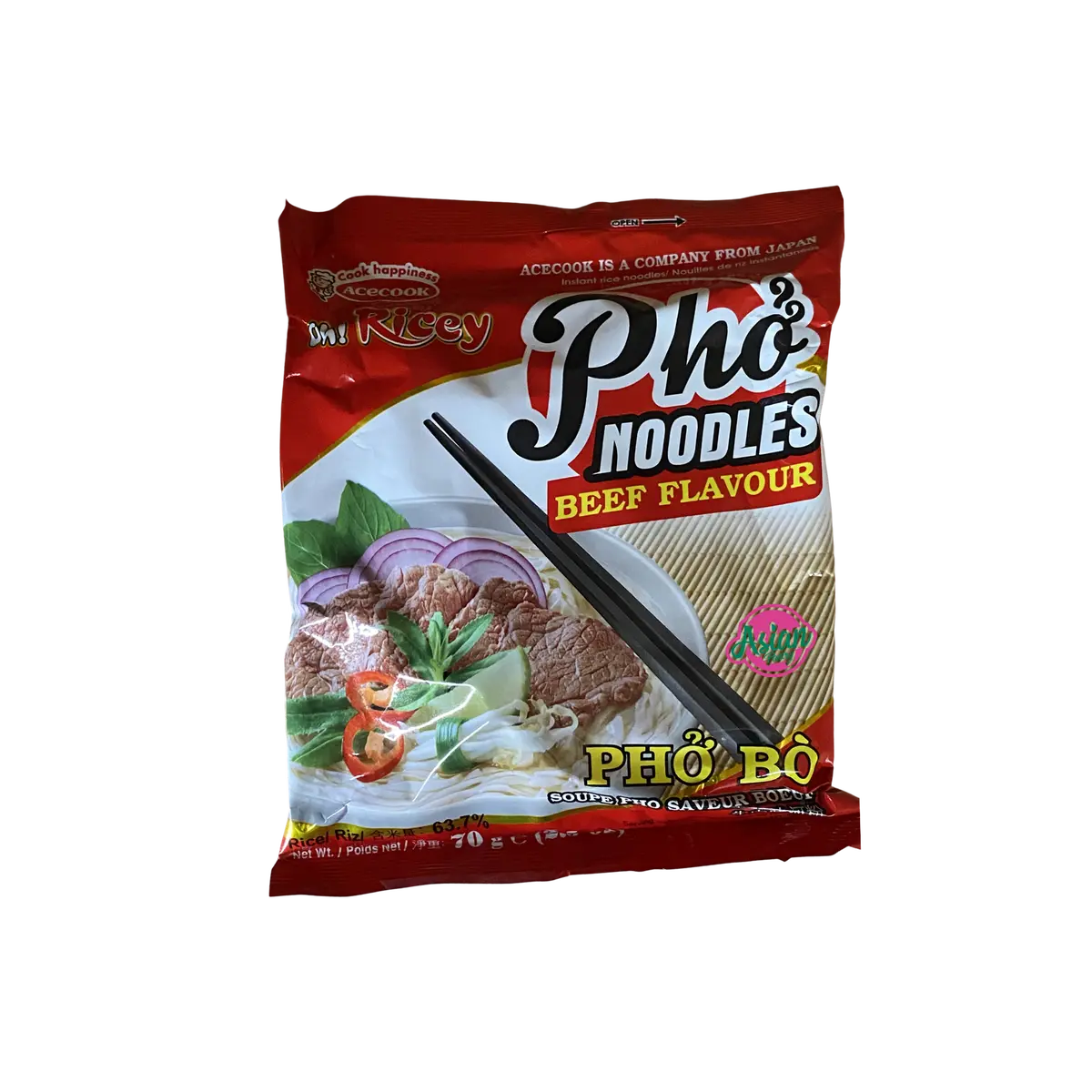 Oh Ricey Pho Beef Flavour 70G 1