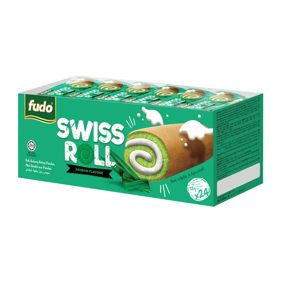 Fudo Swiss Roll Pandan 24Pk 1