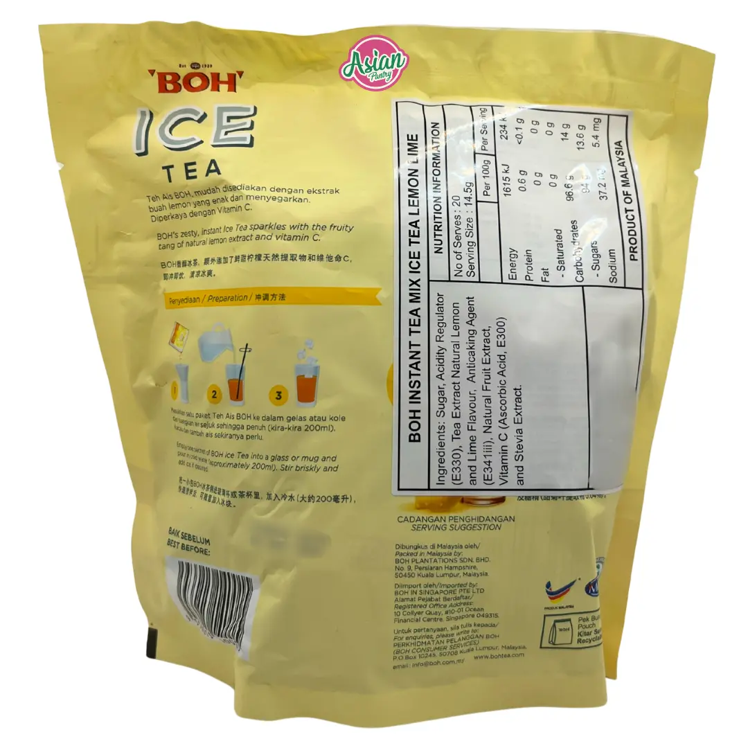 Boh Ice Tea Lemon Lime 290G 2