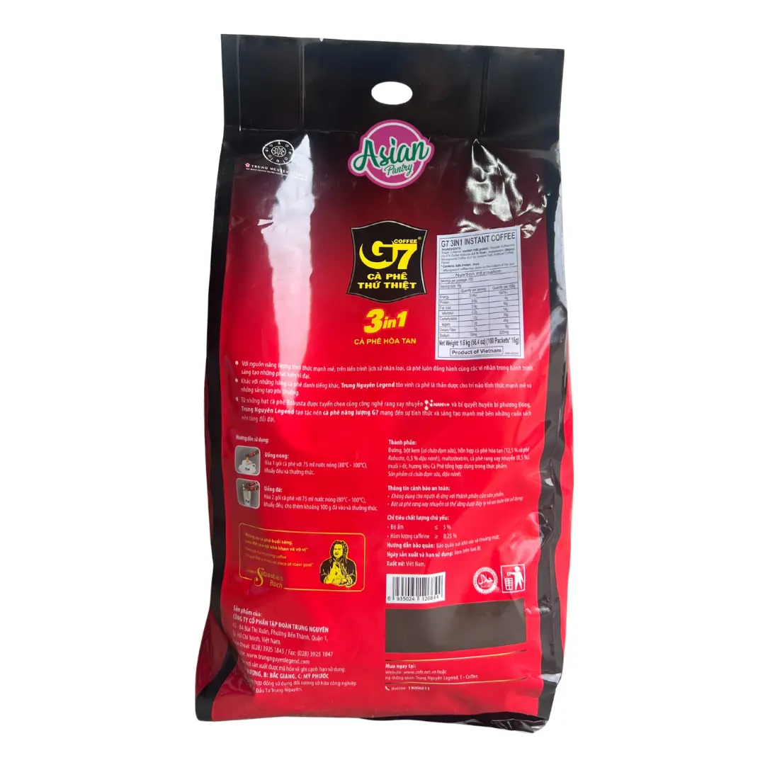 Trung Nguyen G7 3In1 Instant Coffee Bag 100Pk (Local) 1600G 2