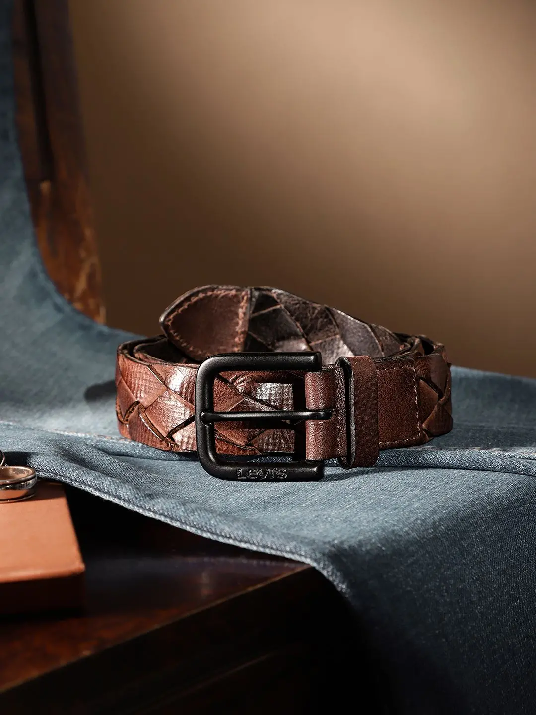 Men's Brown Textured Belt 1