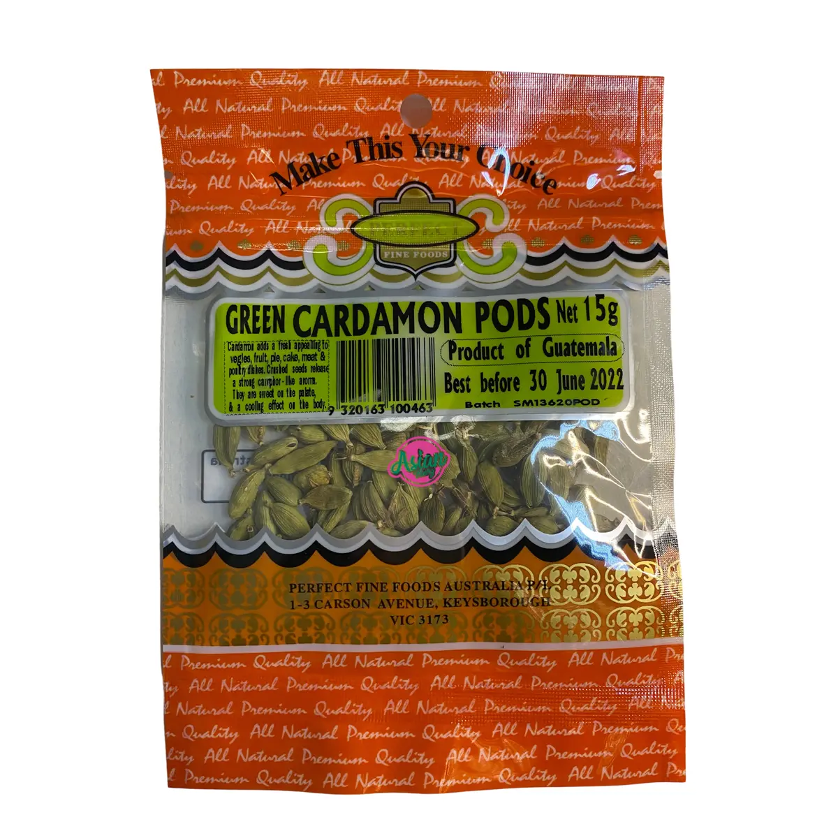 Perfect Fine Foods Green Cardamon Pods 15G 1