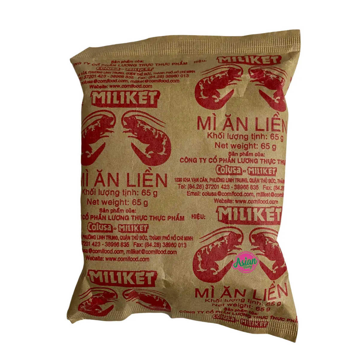 Miliket Instant Noodle Shrimp Flavour 65G 1