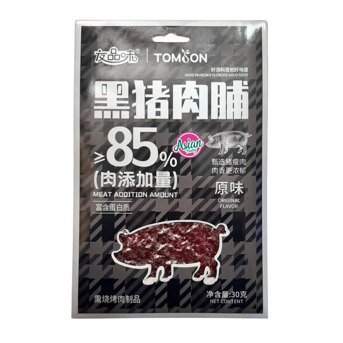 Youpinwei Black Pork Jerky Original Flavour 30G 1