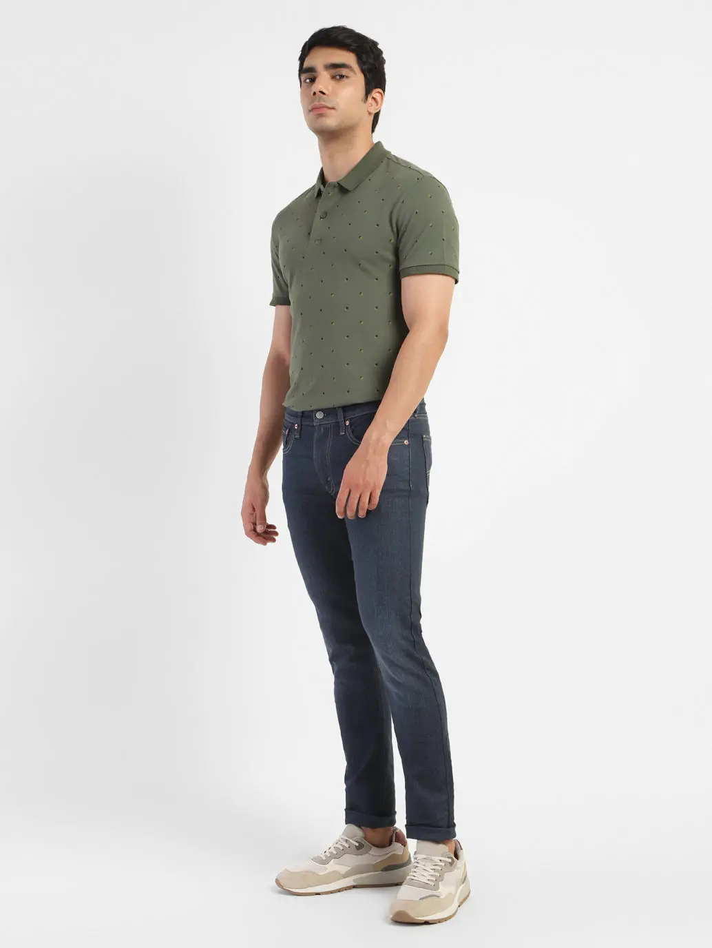 Men's Blue Skinny Fit Mid Rise Jeans 1