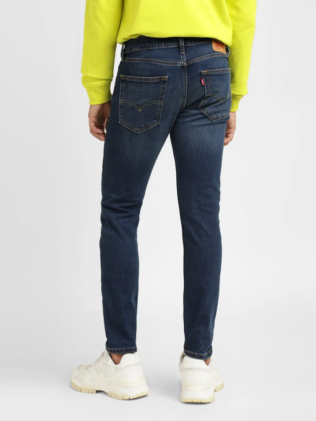 Men's Blue Skinny Fit Mid Rise Jeans 3