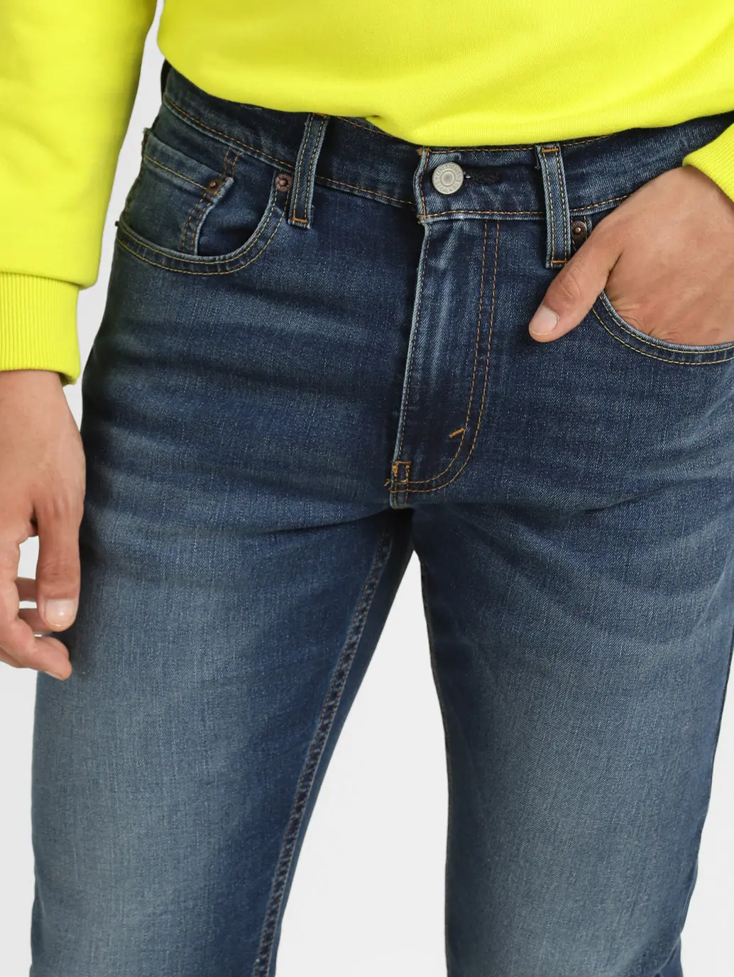 Men's Blue Skinny Fit Mid Rise Jeans 6