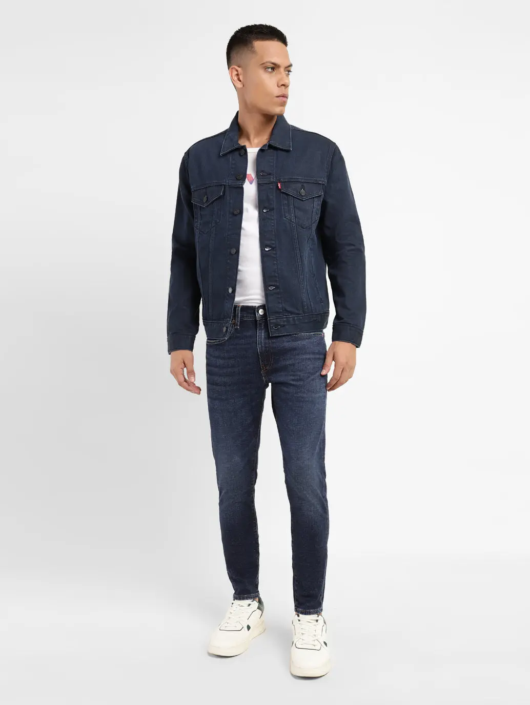 Men's Blue Skinny Fit Mid Rise Jeans 2