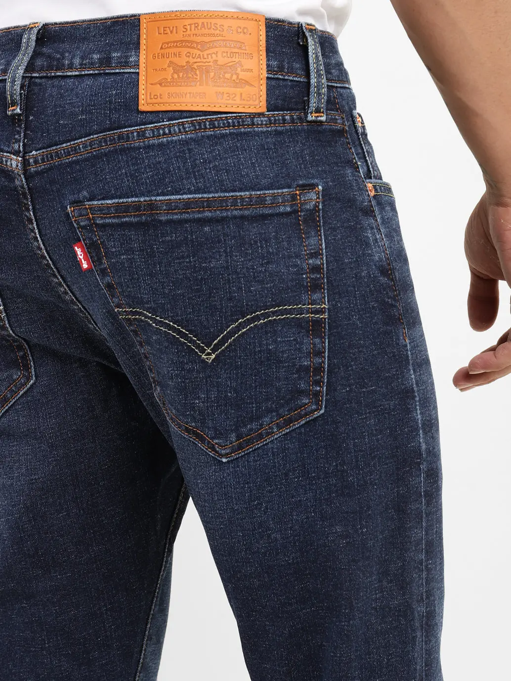 Men's Blue Skinny Fit Mid Rise Jeans 6