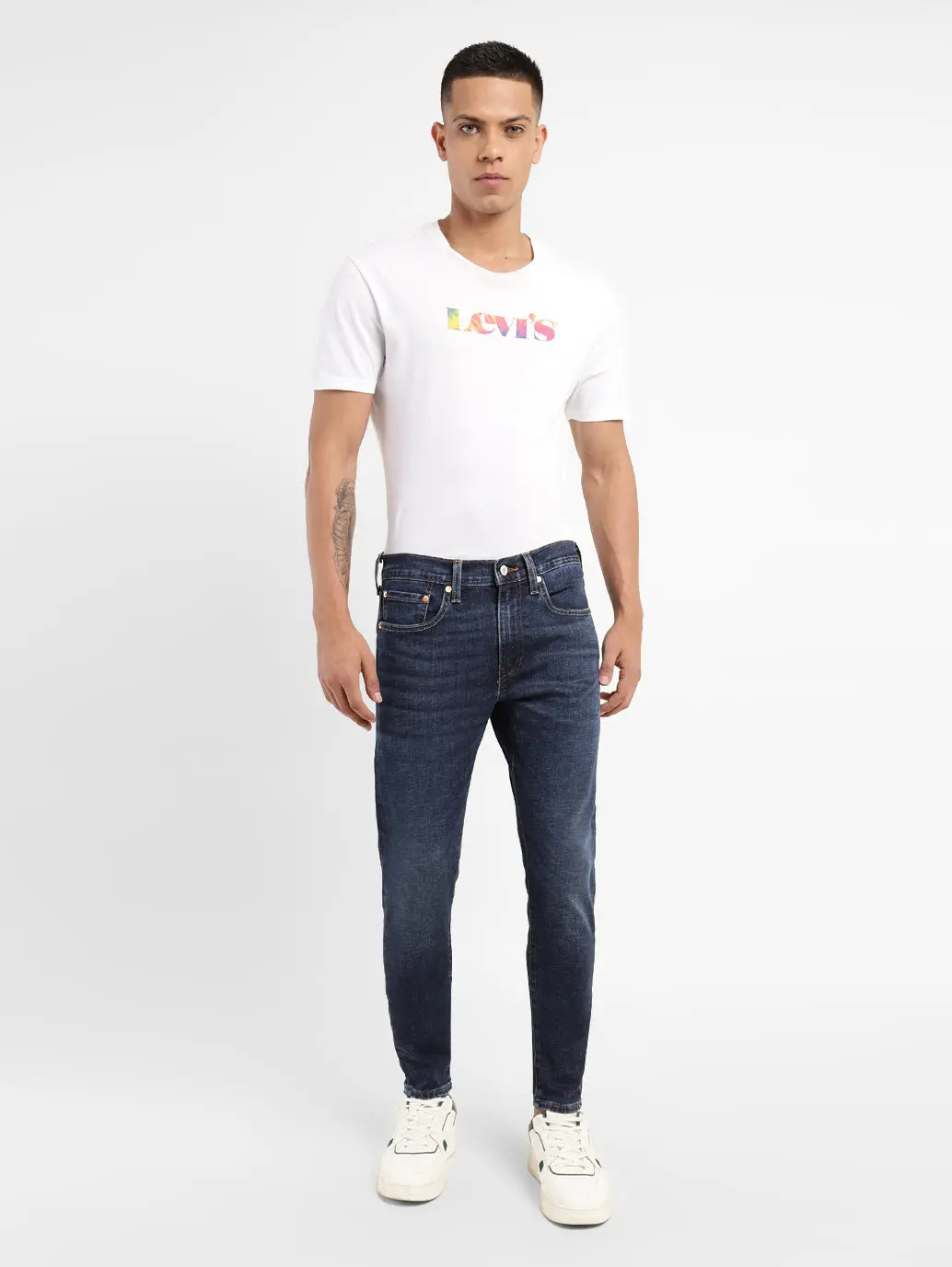 Men's Blue Skinny Fit Mid Rise Jeans 7