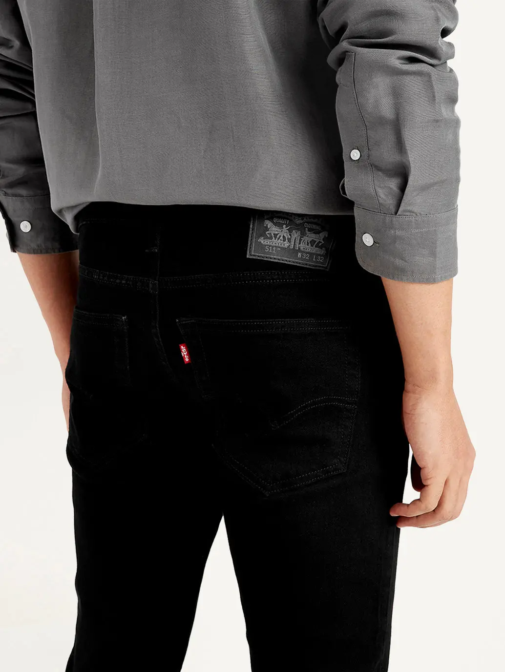 Men's 511 Black Slim Fit Mid Rise Jeans 6