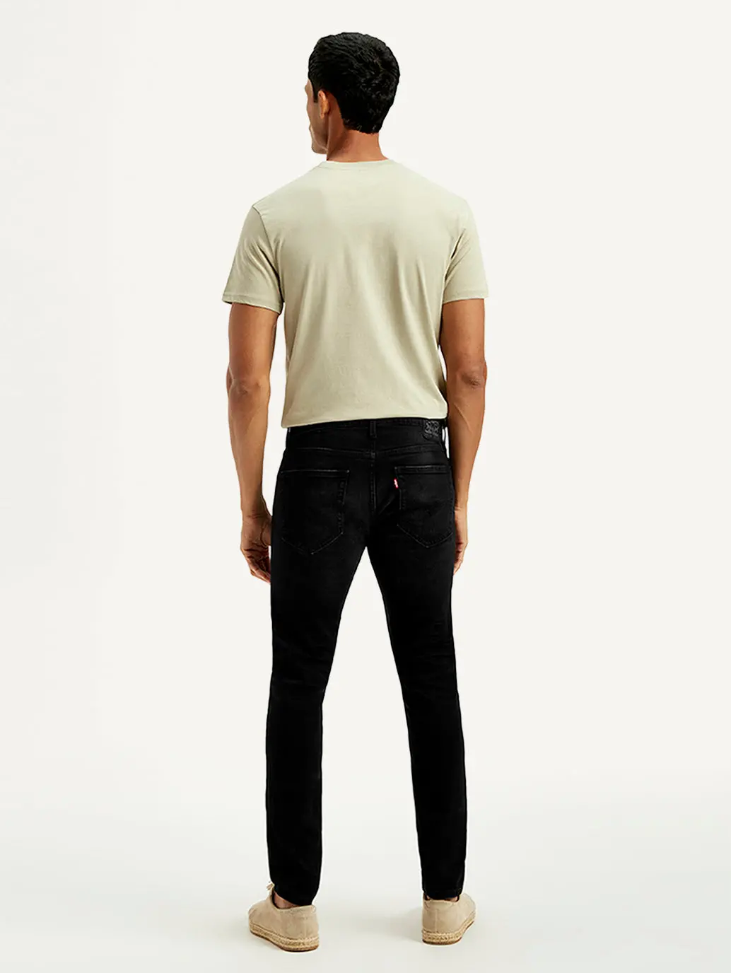 Men's Black Skinny Tapered Fit Mid Rise Jeans 3