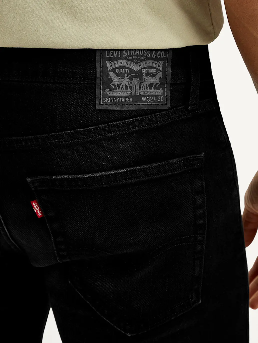 Men's Black Skinny Tapered Fit Mid Rise Jeans 4