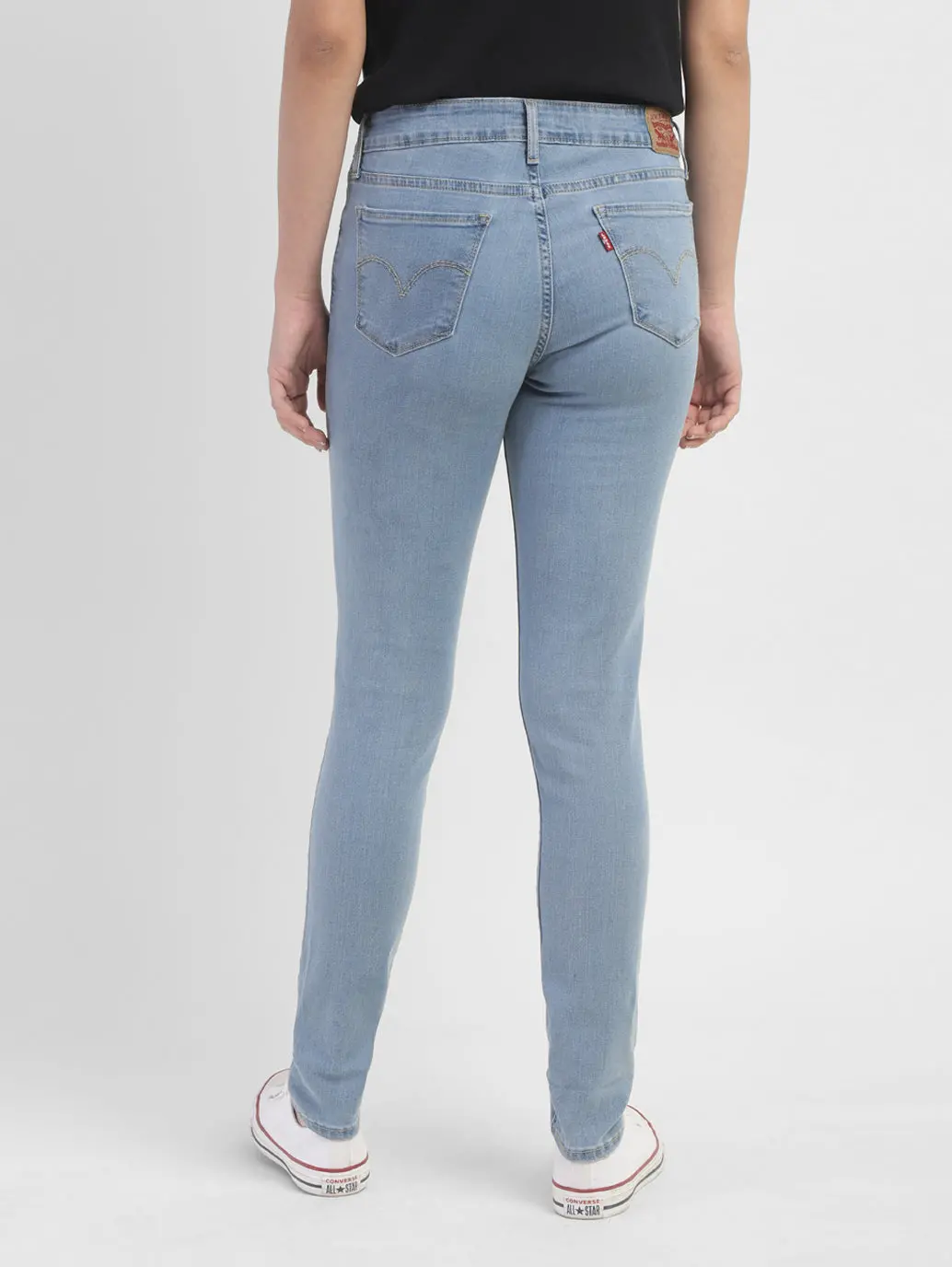 Women's 711 Blue Skinny Fit Mid Rise Jeans 3