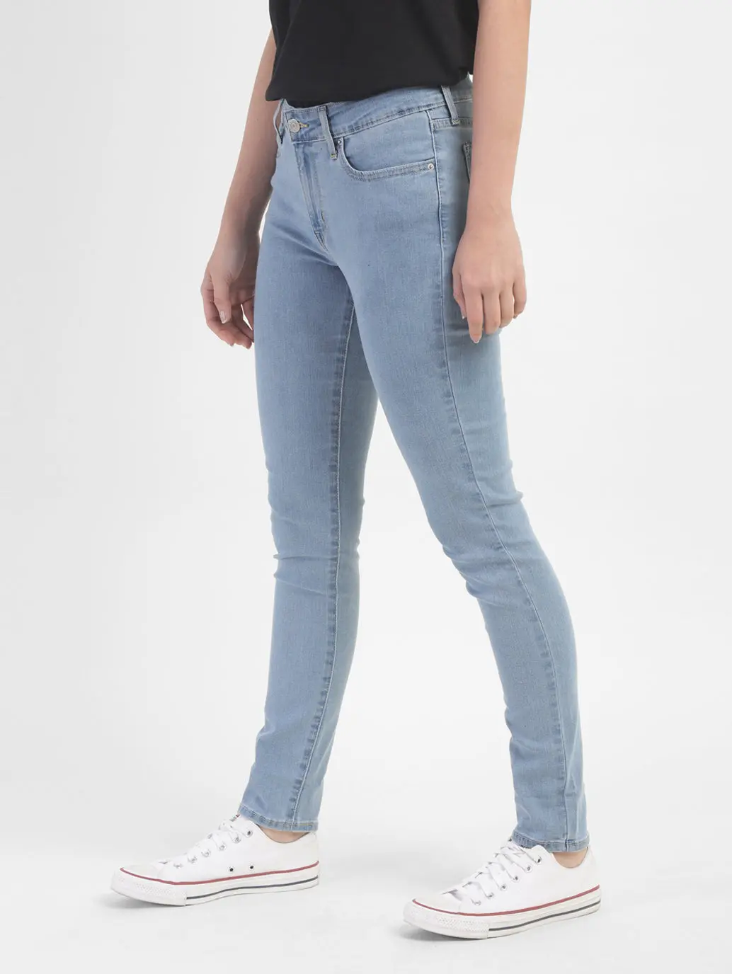 Women's 711 Blue Skinny Fit Mid Rise Jeans 4