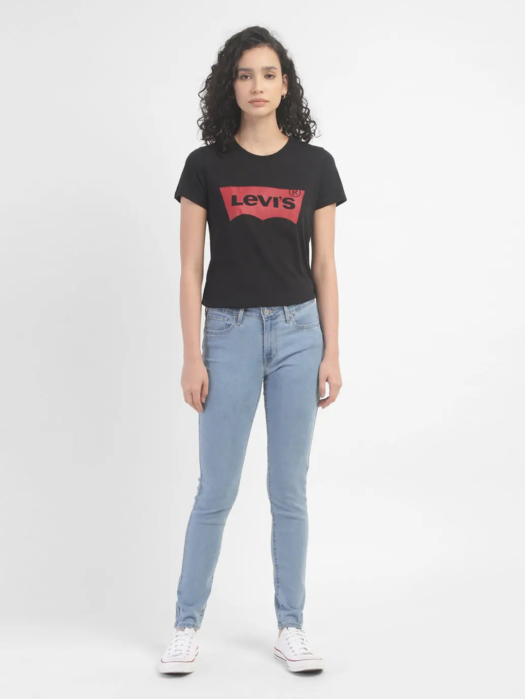 Women's 711 Blue Skinny Fit Mid Rise Jeans 5