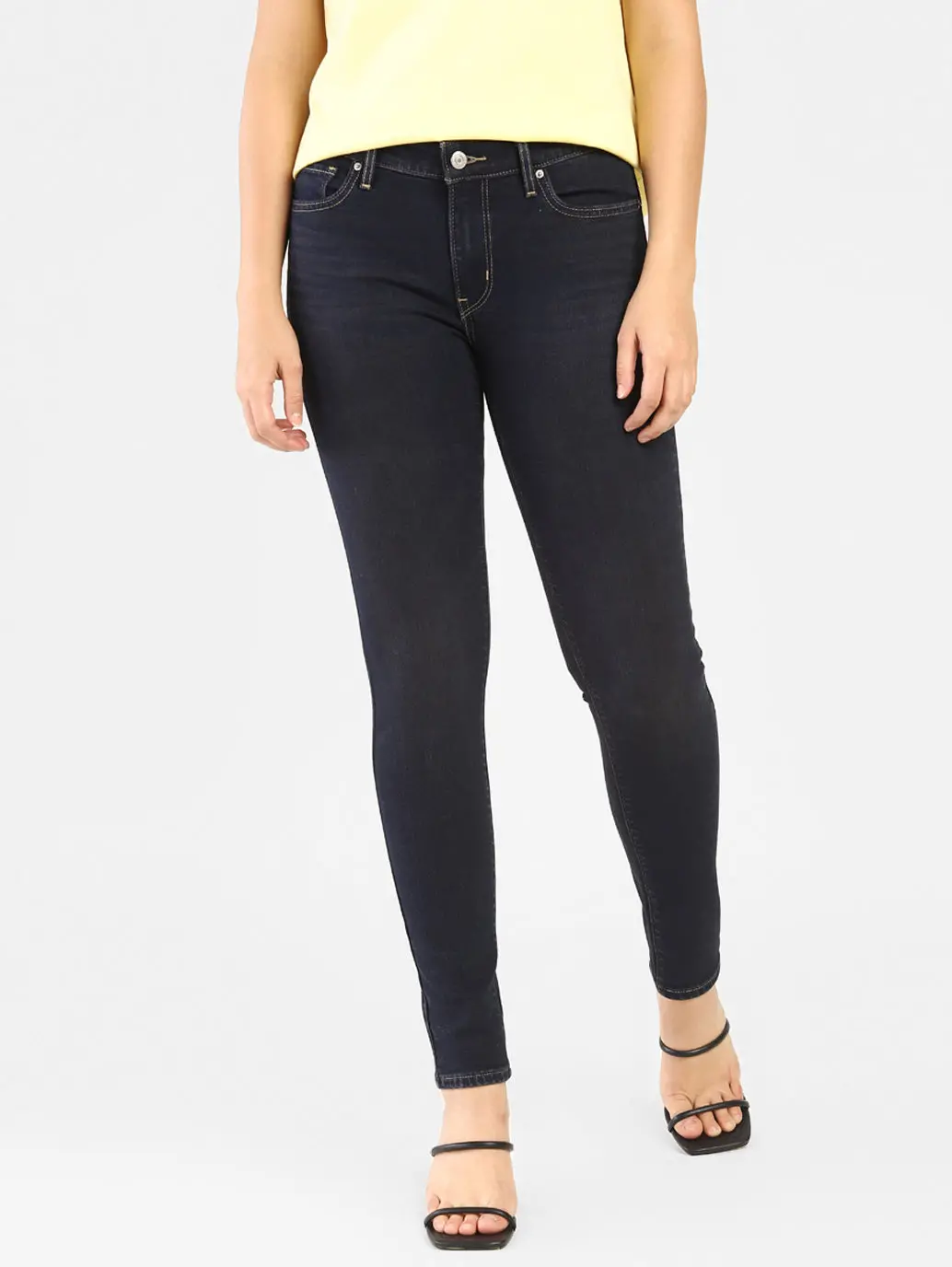 Women's 711 Blue Skinny Fit Mid Rise Jeans 1
