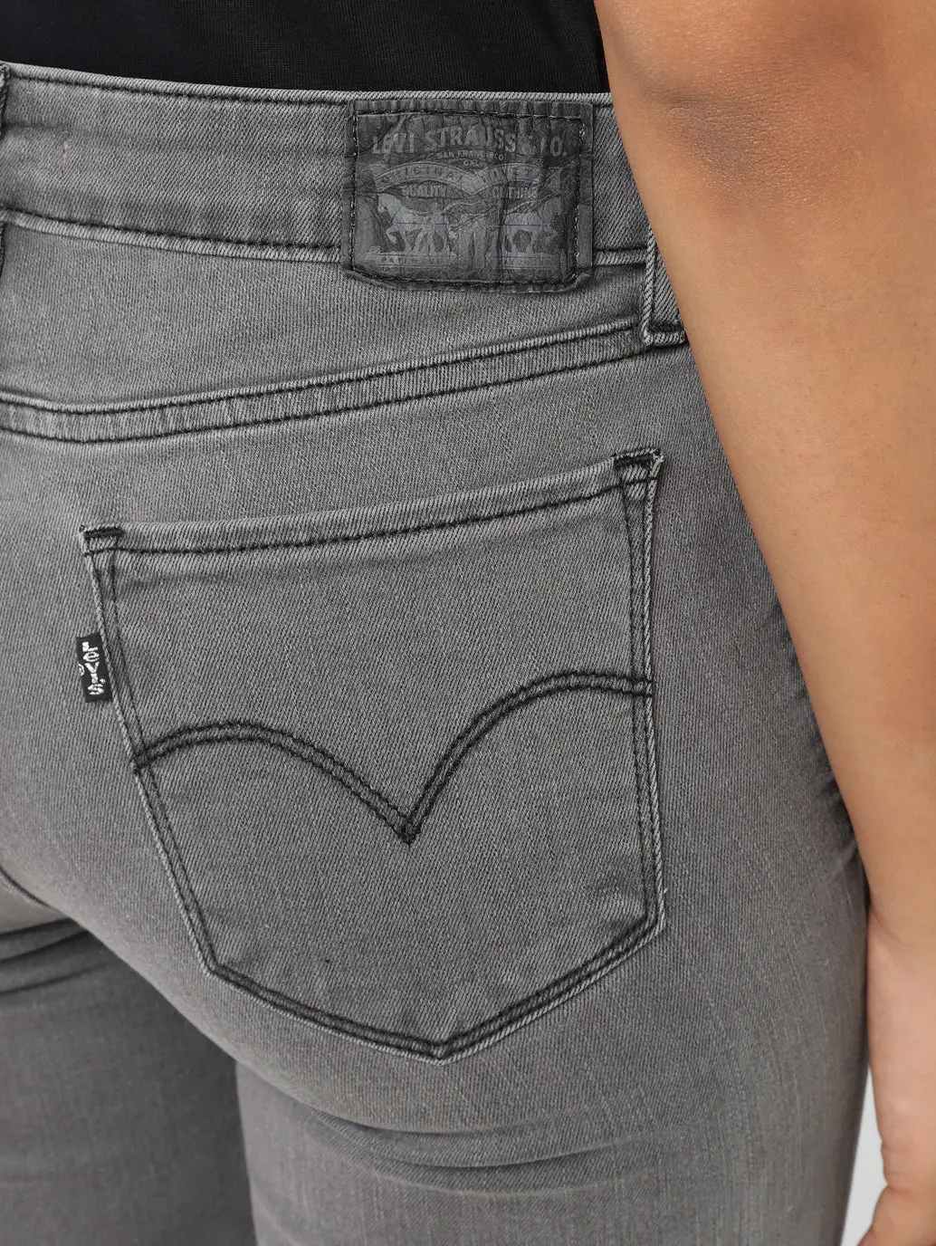 Women's 711 Grey Skinny Fit Mid Rise Jeans 6
